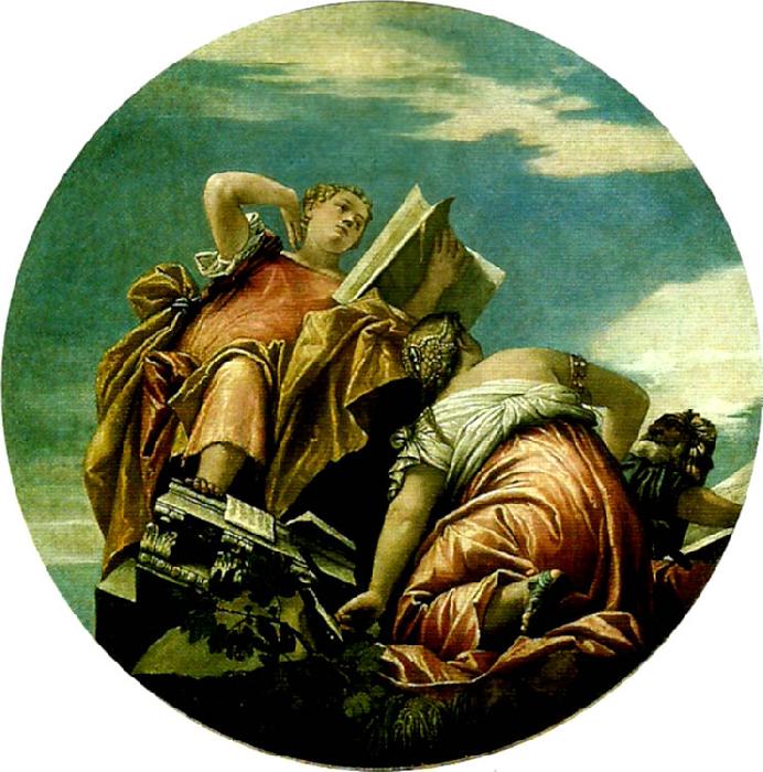 Paolo  Veronese arithmetic, harmony and philosophy oil painting image